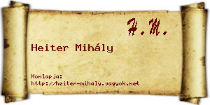 Heiter Mihály névjegykártya