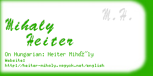 mihaly heiter business card